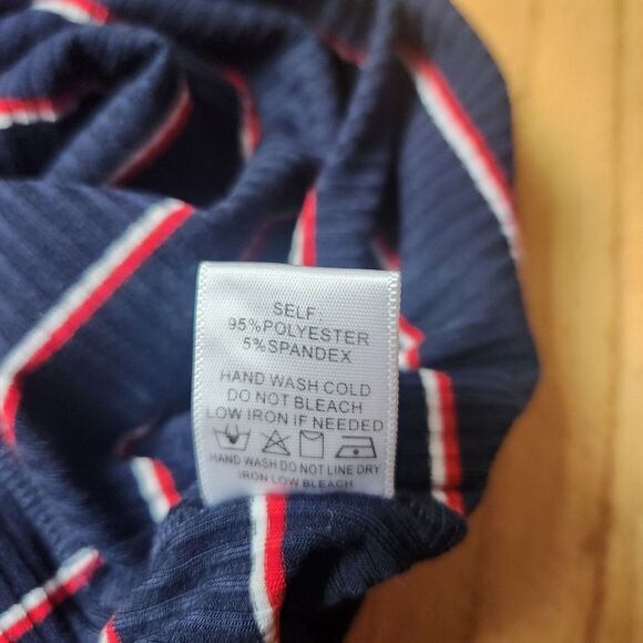 2/$15 Windsor Navy, Red, White, Striped Form Fitting, Mini Dress, Medium - Picture 5 of 6